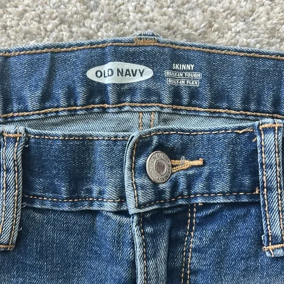 Old Navy Boys Skinny/Straight Fit Jeans in Deep Blue - Picture 4 of 8